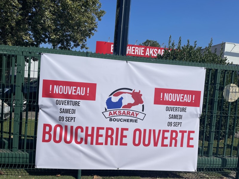 Impression de Bâche grand format sur Bischheim pour cette nouvelle boucherie