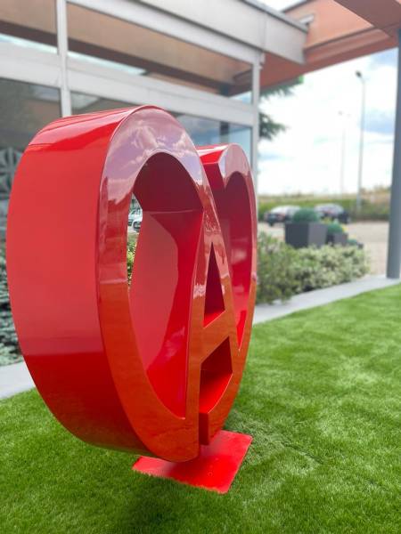 Usinage d'un logo Alsace en acier soudé à Mundolsheim proche de Strasbourg