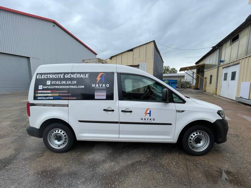 Réalisation d'un Marquage Véhicule pour une Entreprise d'Électricité à Bischheim